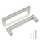 Goldenwarm 15 Pack 5 Inch Brushed Nickel Cabinet Handles Kitchen Brushed Satin Nickel Drawer Pulls Stainless Steel 128mm Cabinet Hardware Square Bar Modern Cabinet Pulls for Kitchen