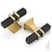 Goldenwarm 10 Pack Black and Gold Cabinet Knobs Zinc Alloy Matte Black and Gold Cabinet Knobs Dresser Drawer Hardware Kitchen Drawer Hardware