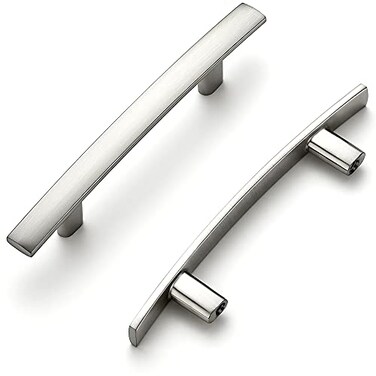 Ravinte 10 Pack Cabinet Handles Brushed Nickel Cabinet Pulls Kitchen Cabinet HandlesCurved Drawer Pulls in 5316 Inch Length with 3 Inch Hole Center Arch Kitchen Cabinet Hardware