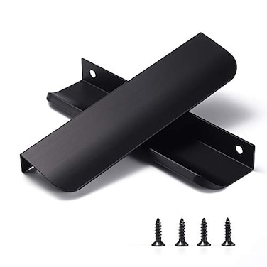 Satanga Dresser Drawer Pulls Kitchen Matte Black Cabinet Pulls Handles Hardware Closet Square Bar Drawer 5Pack Easy to Install 315inch 80mm