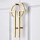 Mcredy Half Moon Cabinet Drawer Pulls Semi Circle Luxury Gold Brushed Zinc Alloy Kitchen Dresser Handle Pull with Screws for Home Upgrade