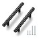 JOY DECOR 30 Pack 5 Inch Cabinet Pulls Kitchen Cabinet Handles with 3 Inch Hole Center Matte Black Cabinet Hardware Stainless Steel Kitchen Drawer Pulls for Cabinets Cupboard 76mm Hole Centers