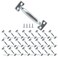 HOME MASTER HARDWARE 25 Pack 534 inch Pulls Gate Pull Door Handle Metal Drawer Handles for Kitchen Cabinets Furniture Wardrobe Zinc Plated