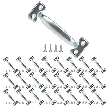 HOME MASTER HARDWARE 25 Pack 534 inch Pulls Gate Pull Door Handle Metal Drawer Handles for Kitchen Cabinets Furniture Wardrobe Zinc Plated