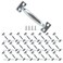 HOME MASTER HARDWARE 25 Pack 534 inch Pulls Gate Pull Door Handle Metal Drawer Handles for Kitchen Cabinets Furniture Wardrobe Zinc Plated