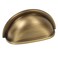 Cosmas 10 Pack 4310BAB Brushed Antique Brass Cabinet Hardware Bin Cup Drawer Handle Pull 3 Inch 76mm Hole Centers
