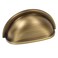 Cosmas 10 Pack 4310BAB Brushed Antique Brass Cabinet Hardware Bin Cup Drawer Handle Pull 3 Inch 76mm Hole Centers