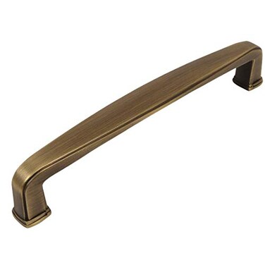 Cosmas 10 Pack 4392128BAB Brushed Antique Brass Modern Cabinet Hardware Handle Pull 5 Inch 128mm Hole Centers