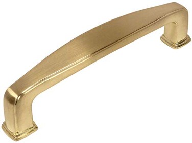 Cosmas 10 Pack 4390BB Brushed Brass Modern Cabinet Hardware Handle Pull 312 Inch 89mm Hole Centers 35 Inch