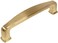 Cosmas 10 Pack 4390BB Brushed Brass Modern Cabinet Hardware Handle Pull 312 Inch 89mm Hole Centers 35 Inch