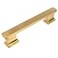 Cosmas 10 Pack 7024BB Brushed Brass Contemporary Cabinet Hardware Handle Pull 4 Inch 102mm Hole Centers