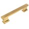 Cosmas 10 Pack 7024BB Brushed Brass Contemporary Cabinet Hardware Handle Pull 4 Inch 102mm Hole Centers