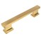 Cosmas 10 Pack 7024BB Brushed Brass Contemporary Cabinet Hardware Handle Pull 4 Inch 102mm Hole Centers