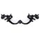 Jetland French Provincial Drawer Pulls 6Pack Flat Black 3 Hole Centers Vintage Shabby Chic Pulls for Dresser Nightstand Cabinet PW1619076