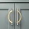 Amerdeco 6 Pack Brushed Satin Nickel and Gold Cabinet Pulls 5 Inch128MM Hole Centers Kitchen Cabinet Handles Cabinet Hardware Cupboard Handles Drawer Pulls