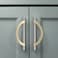 Amerdeco 6 Pack Brushed Satin Nickel and Gold Cabinet Pulls 5 Inch128MM Hole Centers Kitchen Cabinet Handles Cabinet Hardware Cupboard Handles Drawer Pulls