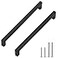 Redunest Cabinet Pulls Matte Black Cabinet Handles Square Drawer Pulls 2 Pack 10 Inch Stainless Steel Kitchen Door Cupboard Cabinet Handles Drawer Hardware Handles 256mm Hole Centers