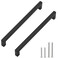 Redunest Cabinet Pulls Matte Black Cabinet Handles Square Drawer Pulls 2 Pack 10 Inch Stainless Steel Kitchen Door Cupboard Cabinet Handles Drawer Hardware Handles 256mm Hole Centers