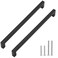 Redunest Cabinet Pulls Matte Black Cabinet Handles Square Drawer Pulls 10 Pack 1113 Inch Stainless Steel Kitchen Door Cupboard Cabinet Handles Drawer Hardware Handles 288mm Hole Centers