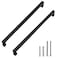 Redunest Cabinet Pulls Matte Black Cabinet Handles Square Drawer Pulls 10 Pack 1235 Inch Stainless Steel Kitchen Door Cupboard Cabinet Handles Drawer Hardware Handles 320mm Hole Centers
