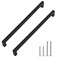 Redunest Cabinet Pulls Matte Black Cabinet Handles Square Drawer Pulls 10 Pack 1235 Inch Stainless Steel Kitchen Door Cupboard Cabinet Handles Drawer Hardware Handles 320mm Hole Centers