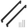 Redunest Cabinet Pulls Matte Black Cabinet Handles Square Drawer Pulls 10 Pack 1235 Inch Stainless Steel Kitchen Door Cupboard Cabinet Handles Drawer Hardware Handles 320mm Hole Centers