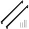 Redunest Cabinet Pulls Matte Black Cabinet Handles Square Drawer Pulls 2 Pack Stainless Steel Kitchen Cabinet Handles 1345 Inch 352mm Hole Centers