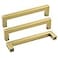 Goldenwarm 15 Pack Brass Kitchen Cabinet Handles Gold Cabinet Drawer Pulls LSJ12GD115 Square Kitchen Bathroom Cabinet Door Handles 5 in Overall Length Closet Door Pulls