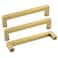 Goldenwarm 15 Pack Brass Kitchen Cabinet Handles Gold Cabinet Drawer Pulls LSJ12GD115 Square Kitchen Bathroom Cabinet Door Handles 5 in Overall Length Closet Door Pulls