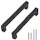 Redunest Cabinet Pulls Matte Black Cabinet Handles Square Drawer Pulls 10 Pack 5 Inch Stainless Steel Kitchen Door Cupboard Cabinet Handles Drawer Hardware Handles 128mm Hole Centers