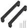 Redunest Cabinet Pulls Matte Black Cabinet Handles Square Drawer Pulls 10 Pack 5 Inch Stainless Steel Kitchen Door Cupboard Cabinet Handles Drawer Hardware Handles 128mm Hole Centers