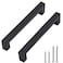 Redunest Cabinet Pulls Matte Black Cabinet Handles Square Drawer Pulls 10 Pack 5 Inch Stainless Steel Kitchen Door Cupboard Cabinet Handles Drawer Hardware Handles 128mm Hole Centers