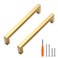 Redunest Cabinet Pulls Gold Cabinet Handles Square Drawer Pulls 10 Pack 614 Inch Stainless Steel Kitchen Door Cupboard Cabinet Handles Drawer Hardware Handles 160mm Hole Centers