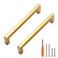 Redunest Cabinet Pulls Gold Cabinet Handles Square Drawer Pulls 10 Pack 614 Inch Stainless Steel Kitchen Door Cupboard Cabinet Handles Drawer Hardware Handles 160mm Hole Centers