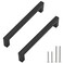 Redunest Cabinet Pulls Matte Black Cabinet Handles Square Drawer Pulls 20 Pack 712 Inch Stainless Steel Kitchen Door Cupboard Cabinet Handles Drawer Hardware Handles 192mm Hole Centers