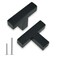 Redunest Hardware Handle 2 Pack Square TShaped Cabinet Pulls Matte Black Stainless Steel 19 inches Cupboard Cabinets Drawer Knobs
