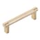 HIS CO Emtek Select Knurled Cabinet Pull with Satin Brass US4 Stem Finish Choice of Size 84053RECUS4KNUS4 CentertoCenter 4