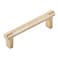 HIS CO Emtek Select Knurled Cabinet Pull with Satin Brass US4 Stem Finish Choice of Size 84053RECUS4KNUS4 CentertoCenter 4