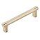 HIS CO Emtek Select Knurled Cabinet Pull with Satin Brass US4 Stem Finish Choice of Size 84054RECUS4KNUS4 CentertoCenter 5