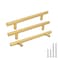 Goldenwarm Kitchen Cabinet Pulls Brushed Brass Drawer Pulls Gold 5in Cabinet Handles Modern Hardware for Kitchen Cupboard Bedroom Drawer Bathroom Furniture Door 10Pack