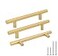 Goldenwarm 15 Pack Brushed Brass Kitchen Cabinet Hardware 4 12in Drawer Handles Bedroom Pulls LS201GD115 Cabinet Door Handles T Bar Pulls for Cupboard Bathroom