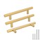 Goldenwarm 15 Pack Brushed Brass Kitchen Cabinet Hardware 4 12in Drawer Handles Bedroom Pulls LS201GD115 Cabinet Door Handles T Bar Pulls for Cupboard Bathroom