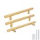 Goldenwarm 15 Pcs Gold Cabinet Pulls Drawer Handles 128mm Brushed Brass Kitchen Cabinet Hardware Cupboard Door Pulls 5in Hole Center 712in Overall Length