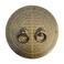 Tiazza A Pair Antique Brass Round Plate Pulls Handle Shoe Cabinet Wardrobe Cupboard Pure Copper Vintage Double Door Ring Pull Bronze Tone