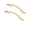 LANC Modern Cabinet Knobs and Pulls Shiny DrawerFurniture Handles with Screws All Metal Stylish Kitchen Hardware 2 Pack Gold B204G96P2