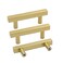 Goldenwarm 10 Pack Gold Cabinet Handles 21264mm Brushed Brass Cabinet Pulls T Bar Drawer Pulls for Kitchen Cupboard Drawer Hardware