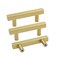 Goldenwarm 10 Pack Gold Cabinet Handles 21264mm Brushed Brass Cabinet Pulls T Bar Drawer Pulls for Kitchen Cupboard Drawer Hardware