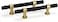 Goldenwarm 10 Pack Black and Gold Cabinet Pulls 3 Inch Kitchen Cabinet Handles Black Kitchen Drawer Pulls for Dresser Bathroom Modern HardwareZinc Alloy Base