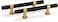 Goldenwarm 10 Pack Black and Gold Cabinet Pulls 3 Inch Kitchen Cabinet Handles Black Kitchen Drawer Pulls for Dresser Bathroom Modern HardwareZinc Alloy Base