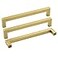 Goldenwarm Gold Cabinet Pulls Square Kitchen Hardware Handles Brushed Brass Pulls for Cabinets Closet Square Cupboard Bathroom Desk Door Knobs 614in160mm Hole Centers 15Pack